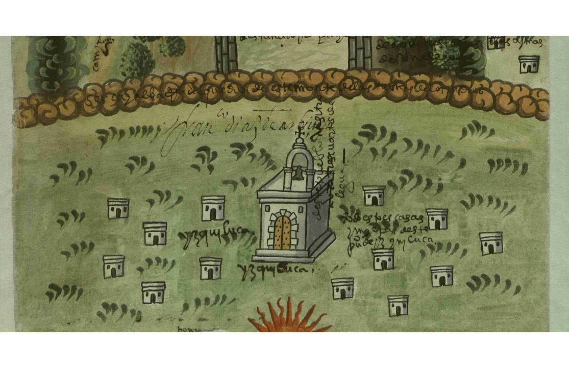 Colonial map of Tacubaya, 1587