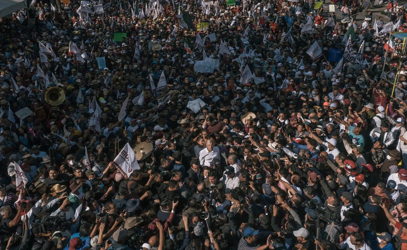 Political rally in Mexico City